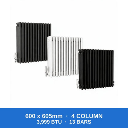 Column Radiators – Cast Iron Style 2, 3 & 4 Column Radiators in Anthracite, Black & White, Vertical & Horizontal - Rackerman