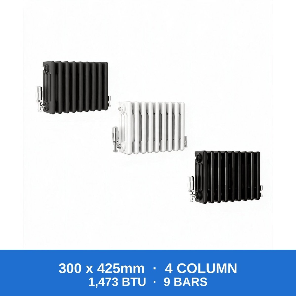 Column Radiators – Cast Iron Style 2, 3 & 4 Column Radiators in Anthracite, Black & White, Vertical & Horizontal - Rackerman