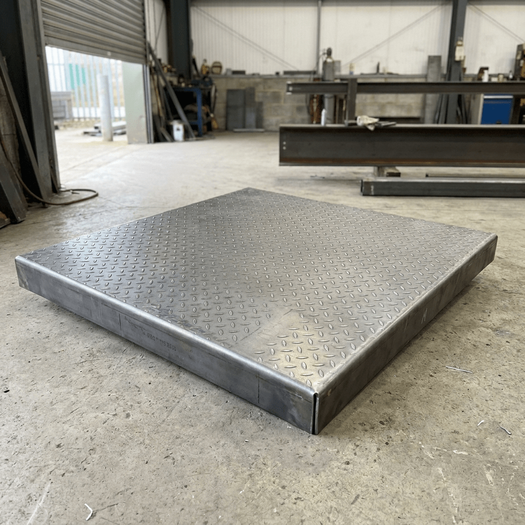 Durbar Landing Plates – Mild Steel Pattern 1 Anti-Slip Checker Plate Stair Landings - Rackerman