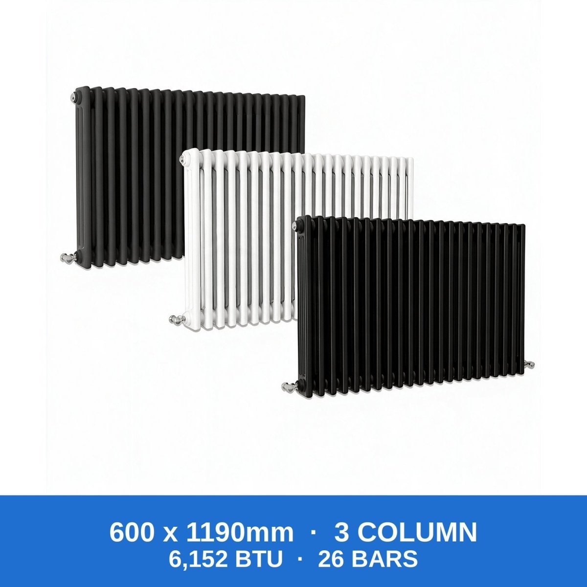 Flat Panel Radiators — Designer Vertical & Horizontal, Single & Double Panel, Anthracite, Black & White UK Central Heating Radiators - Rackerman