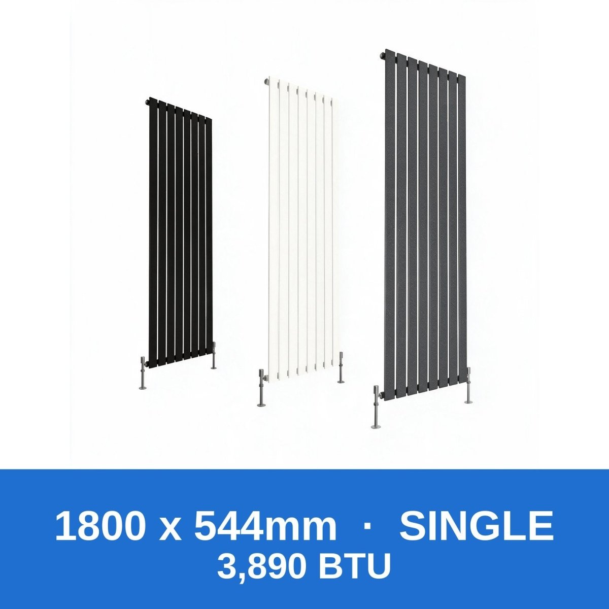 Flat Panel Radiators — Designer Vertical & Horizontal, Single & Double Panel, Anthracite, Black & White UK Central Heating Radiators - Rackerman