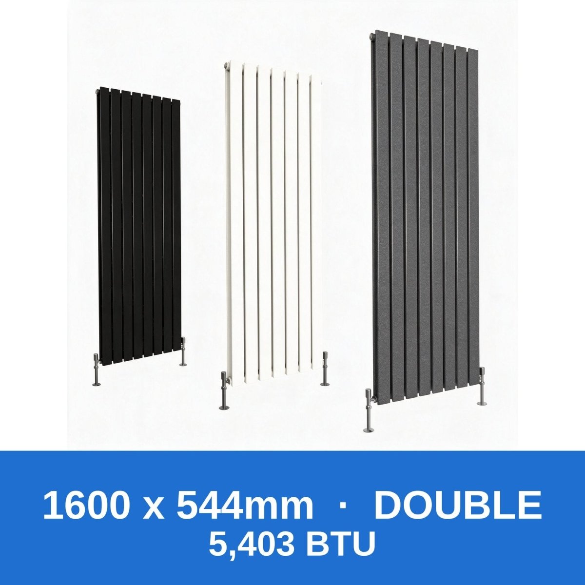 Flat Panel Radiators — Designer Vertical & Horizontal, Single & Double Panel, Anthracite, Black & White UK Central Heating Radiators - Rackerman
