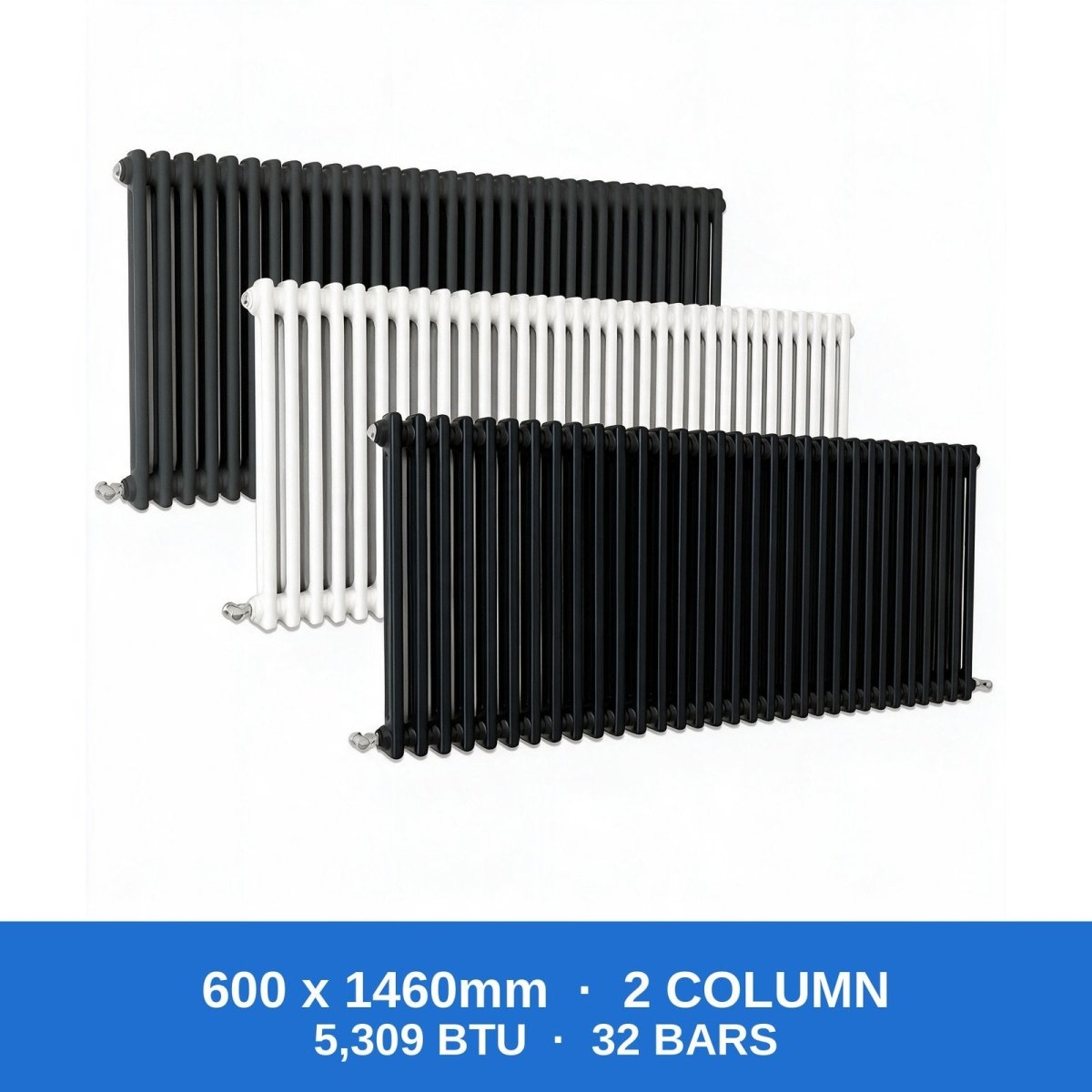 Flat Panel Radiators — Designer Vertical & Horizontal, Single & Double Panel, Anthracite, Black & White UK Central Heating Radiators - Rackerman
