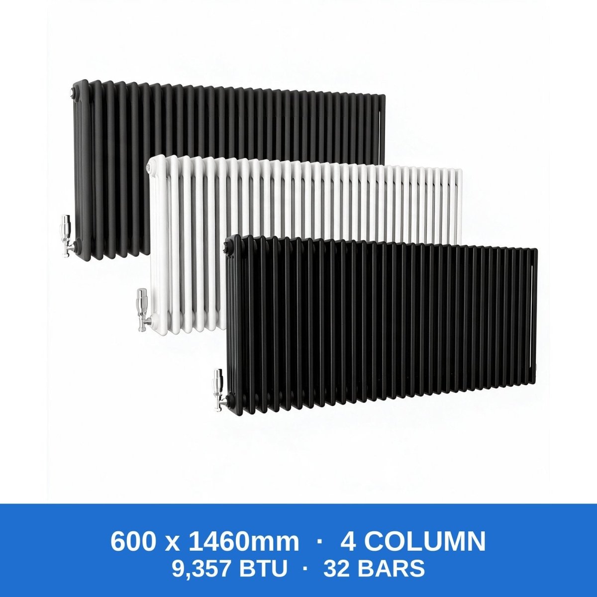 Flat Panel Radiators — Designer Vertical & Horizontal, Single & Double Panel, Anthracite, Black & White UK Central Heating Radiators - Rackerman