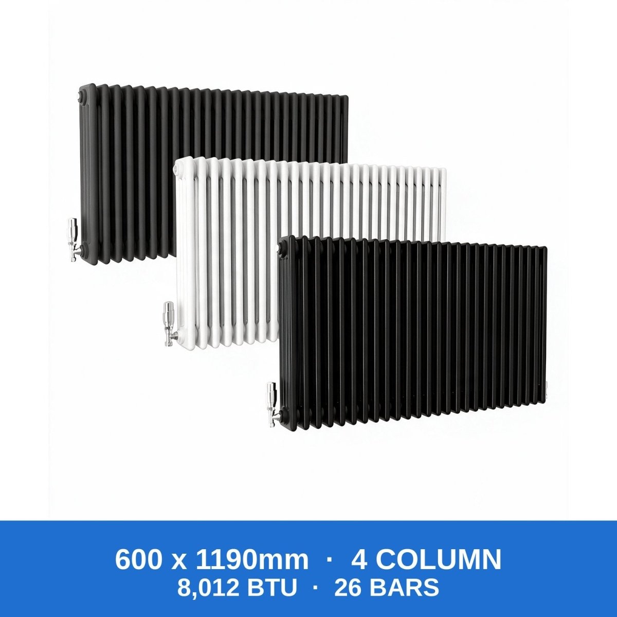 Flat Panel Radiators — Designer Vertical & Horizontal, Single & Double Panel, Anthracite, Black & White UK Central Heating Radiators - Rackerman