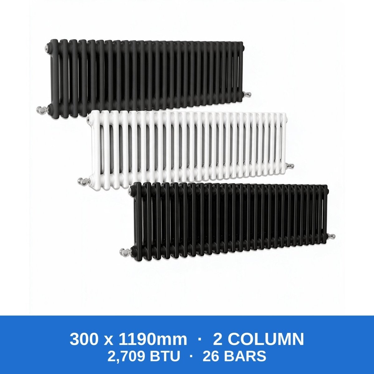 Flat Panel Radiators — Designer Vertical & Horizontal, Single & Double Panel, Anthracite, Black & White UK Central Heating Radiators - Rackerman