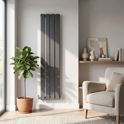 Flat Panel Radiators — Designer Vertical & Horizontal, Single & Double Panel, Anthracite, Black & White UK Central Heating Radiators - Rackerman