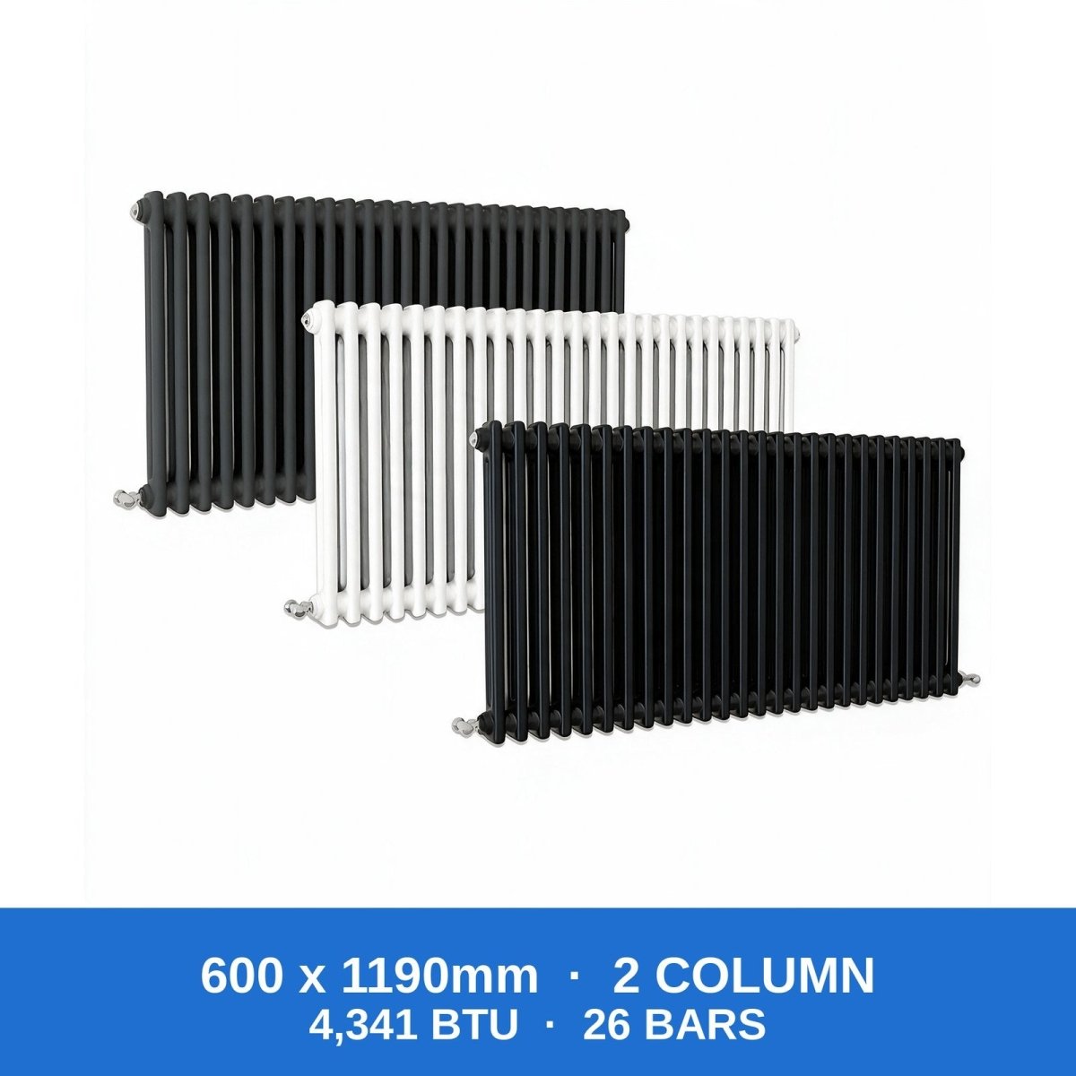 Flat Panel Radiators — Designer Vertical & Horizontal, Single & Double Panel, Anthracite, Black & White UK Central Heating Radiators - Rackerman