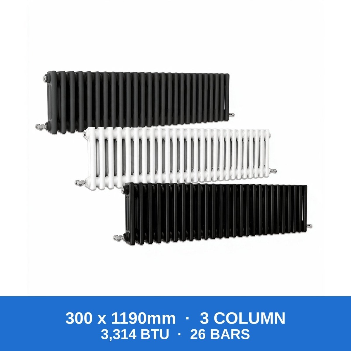 Flat Panel Radiators — Designer Vertical & Horizontal, Single & Double Panel, Anthracite, Black & White UK Central Heating Radiators - Rackerman
