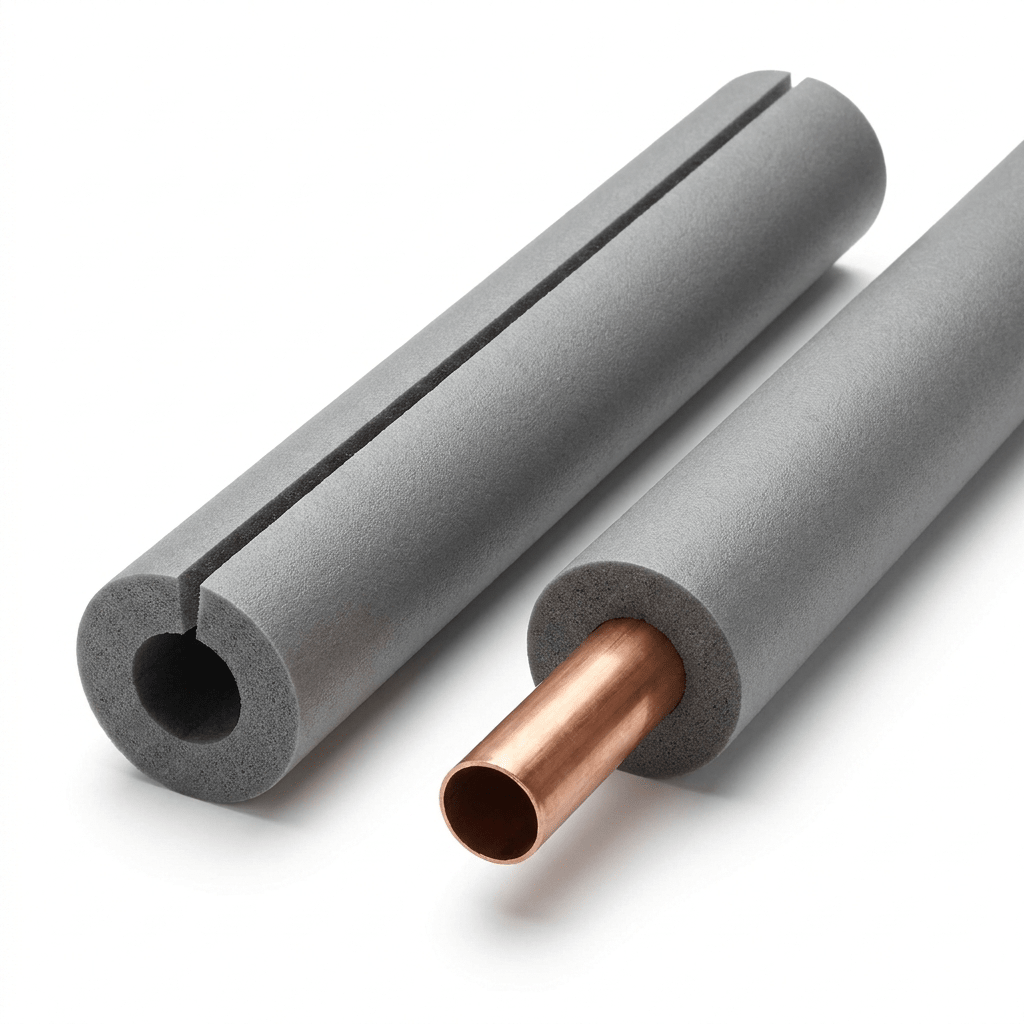Foam Pipe Insulation Lagging – 15mm to 42mm Bore, 9mm–25mm Wall, 10m to 100m Rolls for Copper, Plastic & Steel Pipe - Rackerman