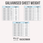 Galvanised Steel Sheet - 8'x4' and 2m x 1m