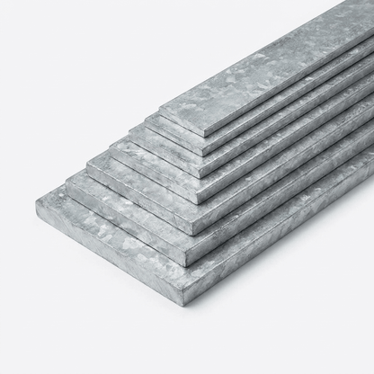 Galvanised Mild Steel Flat Bar 6m - Solid Flat Bar 20mm to 150mm - Rackerman