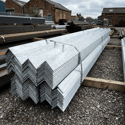 Galvanised Steel Angle – Hot-Dip Zinc Coated Equal Angle Iron, 6m Lengths & Cut to Size, for Outdoor Frames, Fencing & Agricultural Use - Rackerman