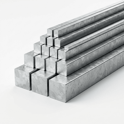 Galvanised steel square bar sizes 12mm to 20mm