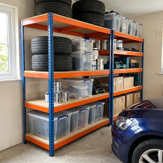 Heavy Duty Garage Racking – 400kg Boltless Shelving Units - Rackerman