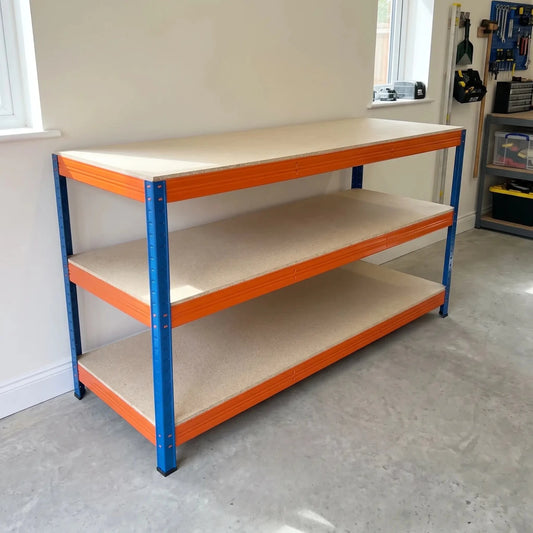 Heavy Duty Steel Workbench – Boltless Garage & Workshop Bench - Rackerman
