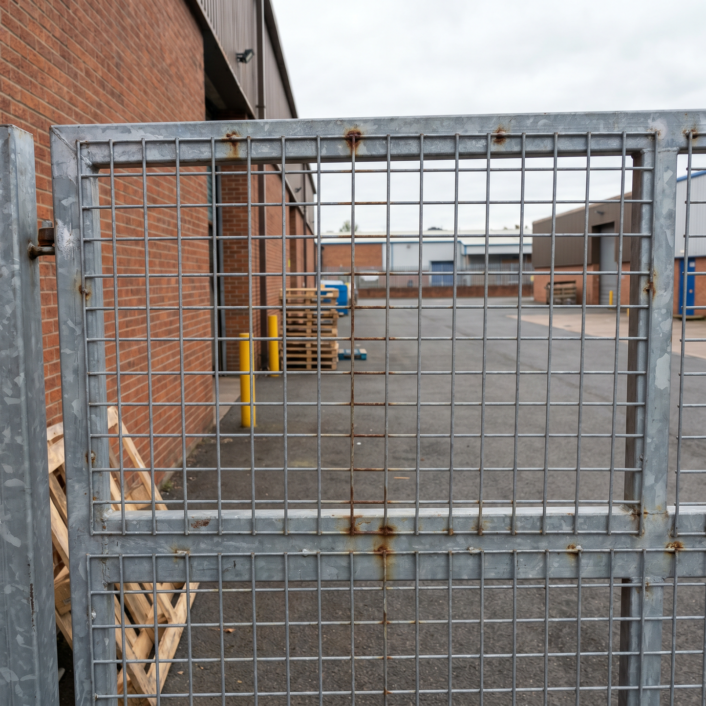 Galvanised welded wire mesh used as a security screen