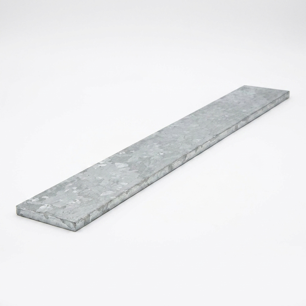 Galvanised mild steel flat bar 6m full length