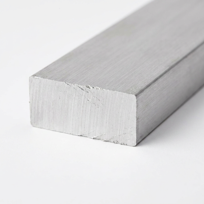 6063 T6 aluminium flat bar cut end close-up