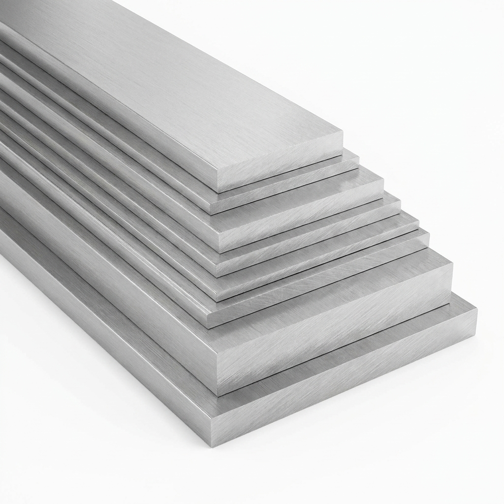 6063 T6 aluminium flat bars multiple sizes nested