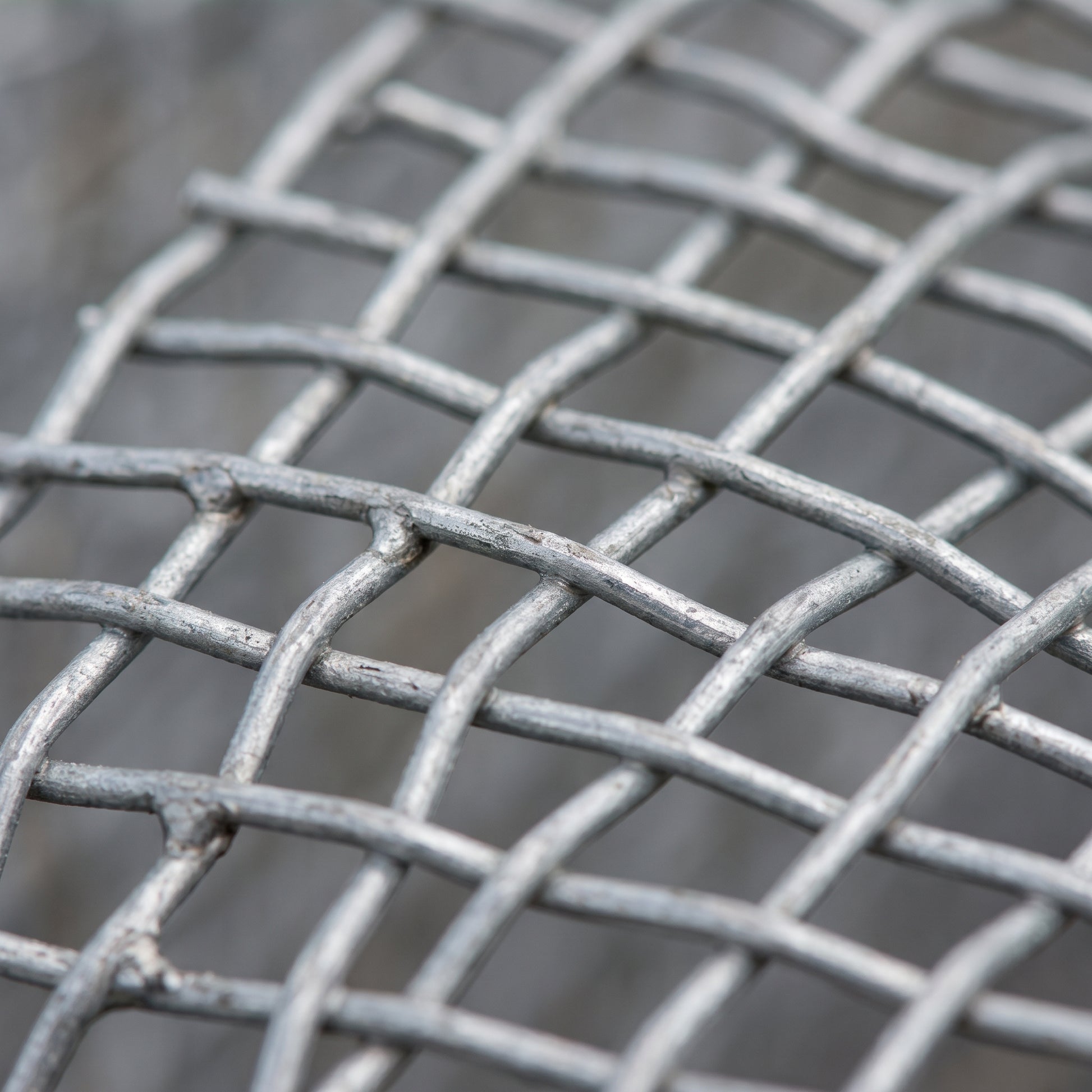 Close-up of fine 7x7mm galvanised welded wire mesh