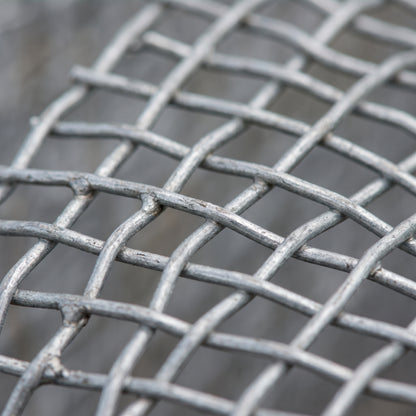 Close-up of fine 7x7mm galvanised welded wire mesh