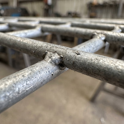 Close-up of heavy 50x50mm galvanised welded wire mesh
