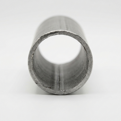 Cut end of an ERW mild steel round tube showing the hollow section