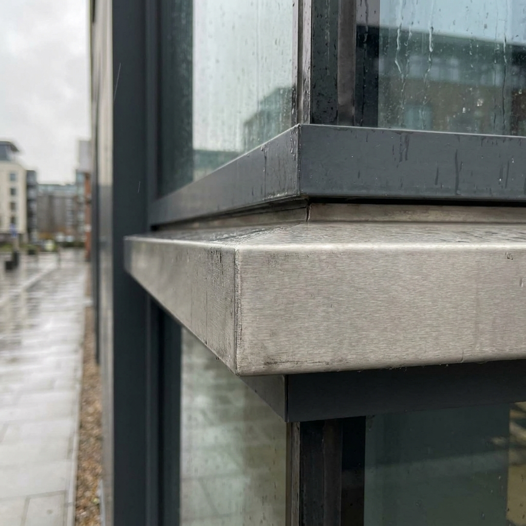 304 stainless steel equal angle used as architectural edge trim