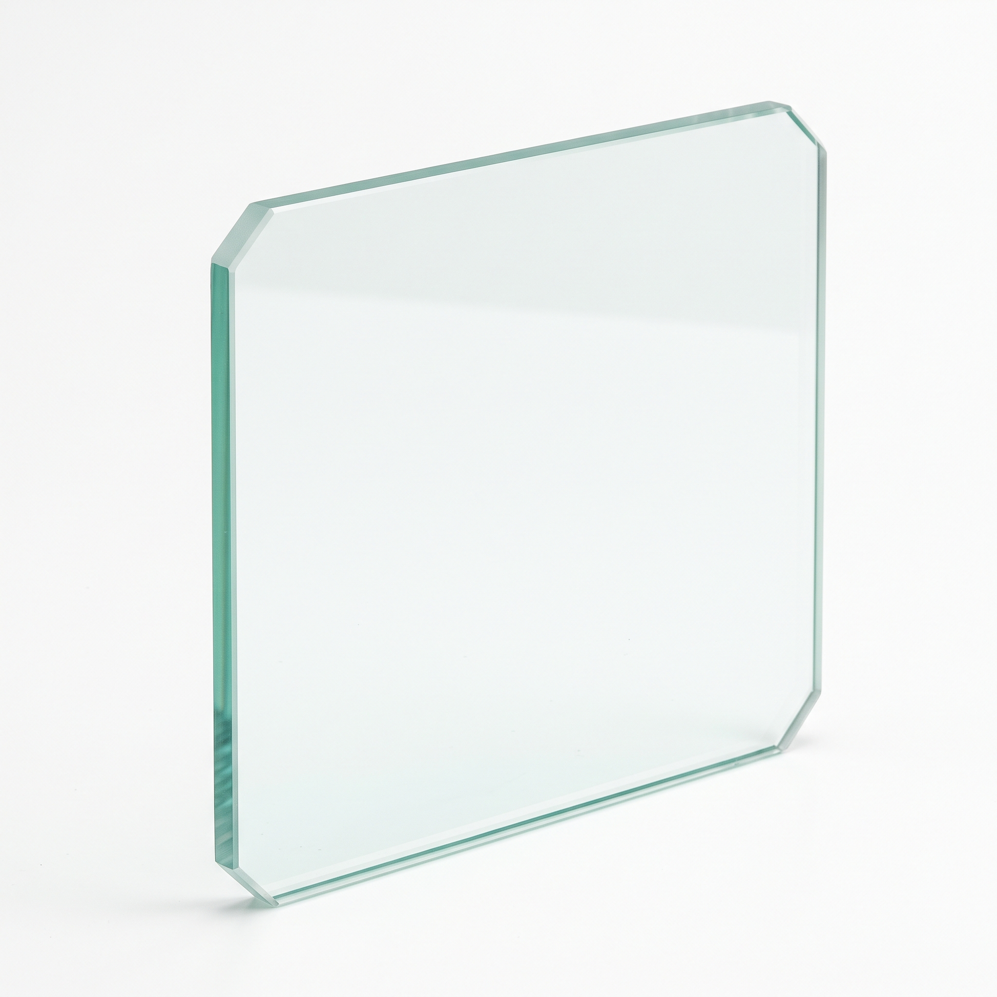 12mm clear float toughened glass panel with dubbed corners