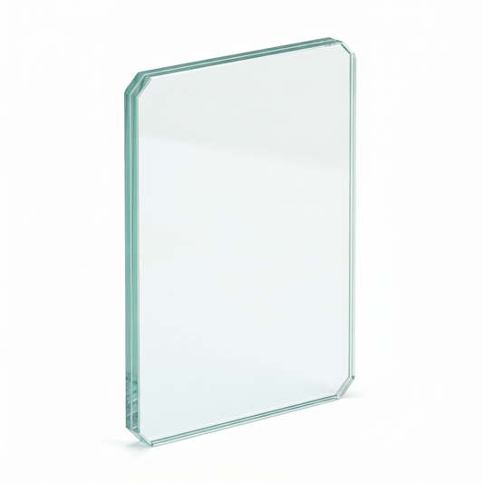 17.5mm toughened laminated glass panel with PVB interlayer and dubbed corners
