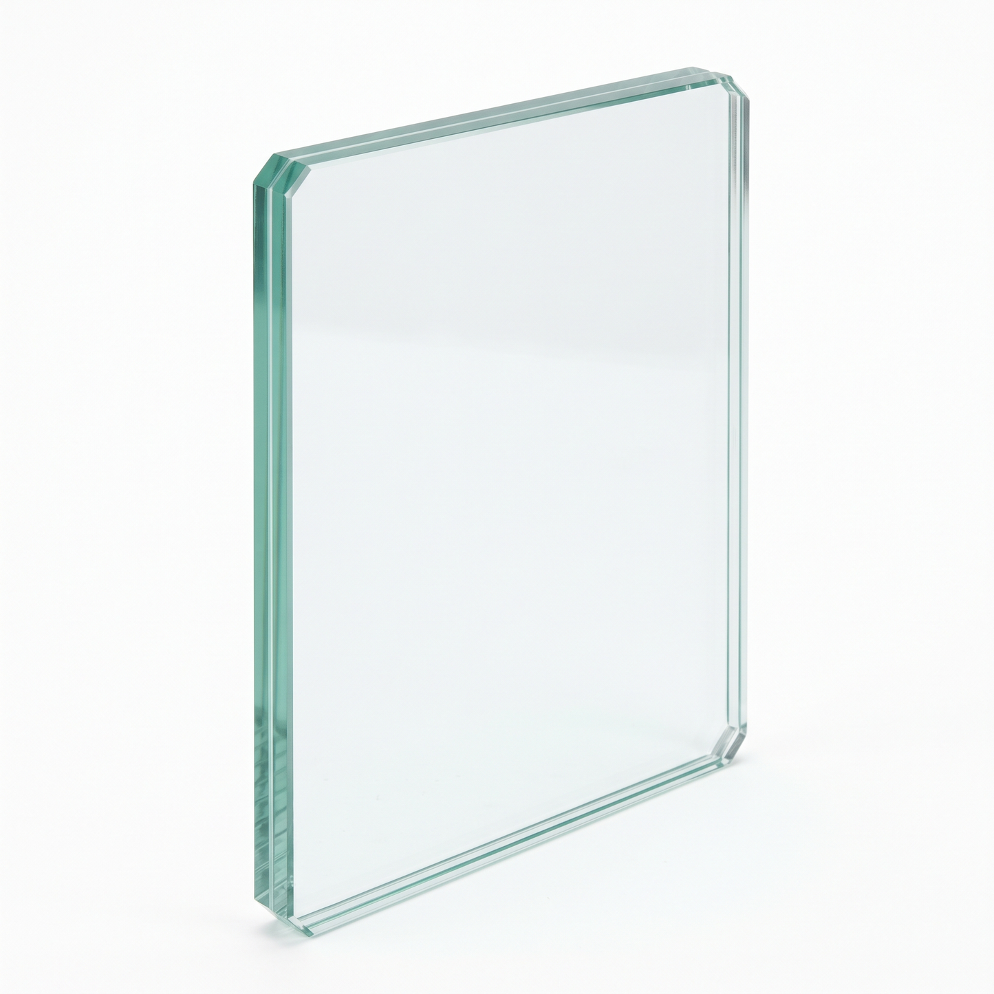 21.5mm toughened laminated glass panel 10.10.4 with PVB interlayer and dubbed corners
