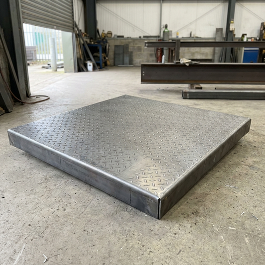 Durbar landing plate Pattern 1 anti-slip checker plate stair landing, mild steel S275