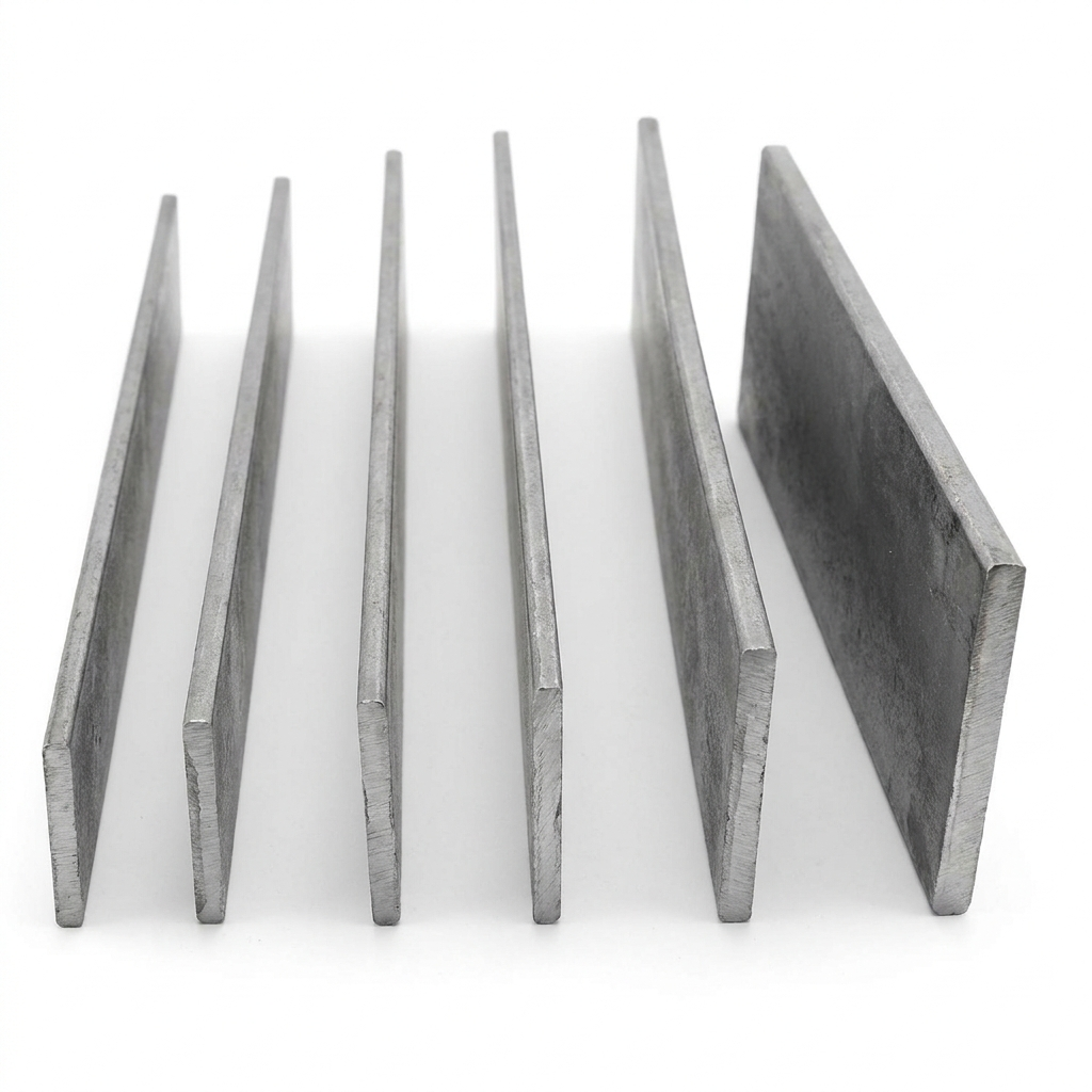 Mild steel flat bar size range - widths 20mm to 300mm