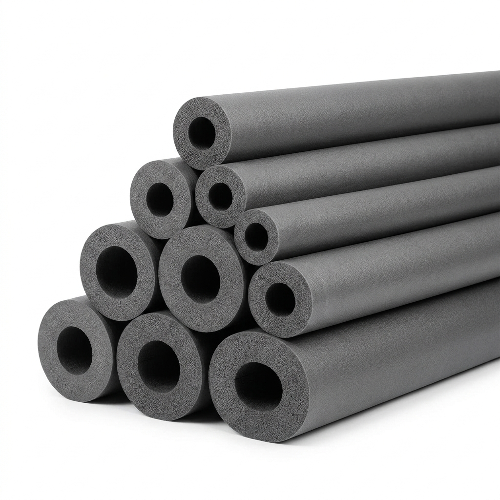 Foam pipe insulation lagging tubes in a range of bore sizes from 15mm to 42mm