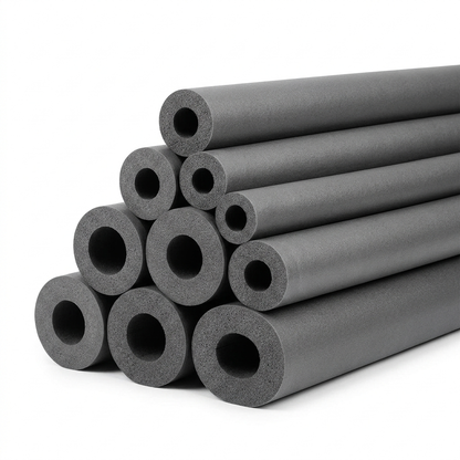 Foam pipe insulation lagging tubes in a range of bore sizes from 15mm to 42mm