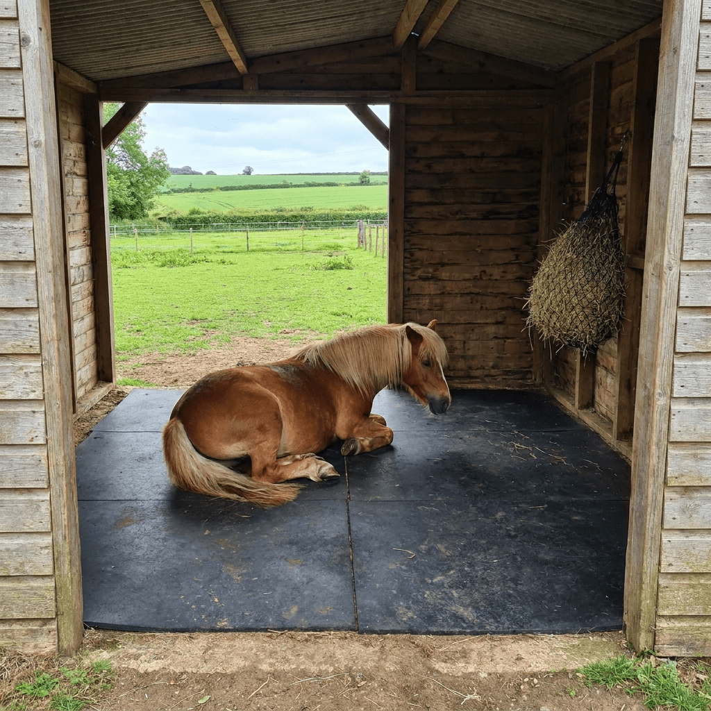 Horse Equestrian Rubber Stable Mats - 6'x4' - Rackerman