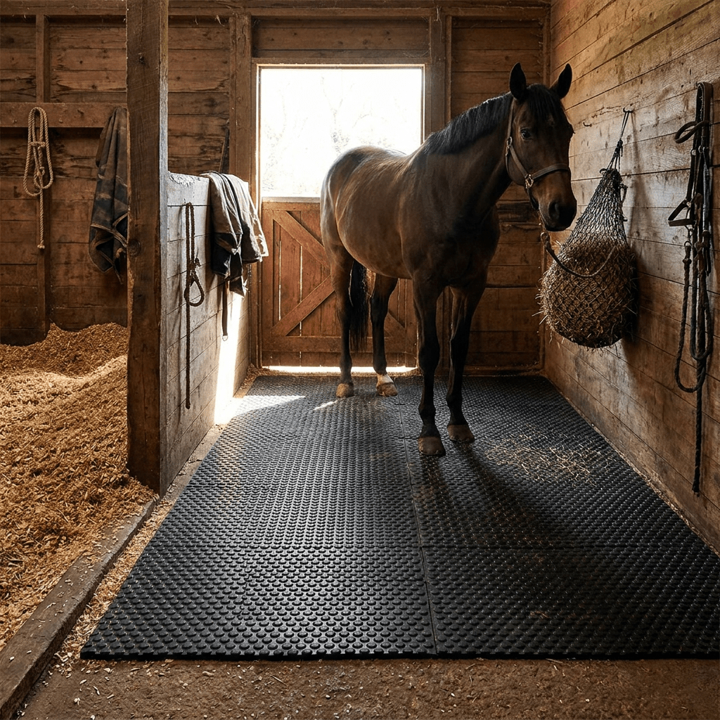 Horse Equestrian Rubber Stable Mats - 6'x4' - Rackerman