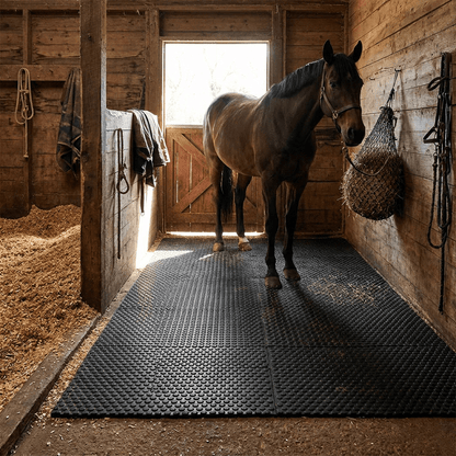 Horse Equestrian Rubber Stable Mats - 6'x4' - Rackerman