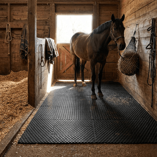 Horse Equestrian Rubber Stable Mats - 6'x4' - Rackerman