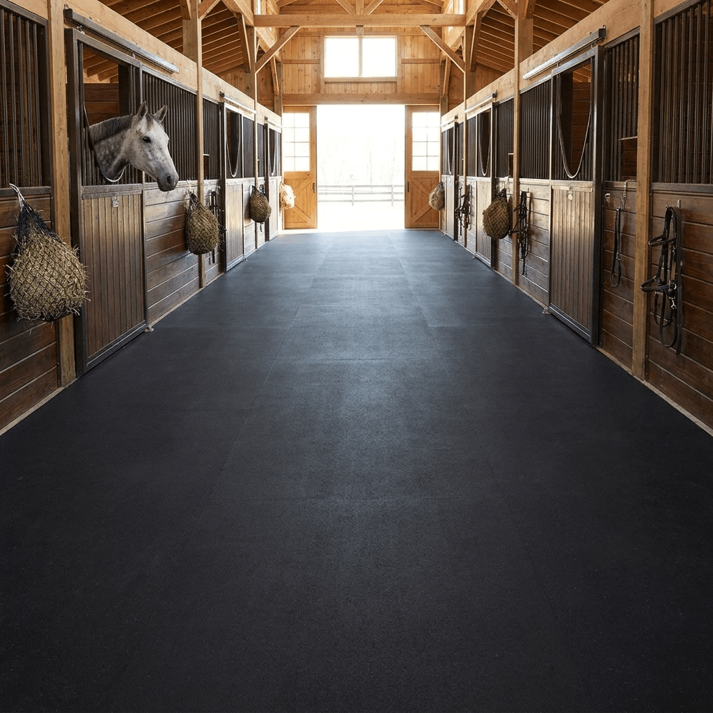 Horse Equestrian Rubber Stable Mats - 6'x4' - Rackerman