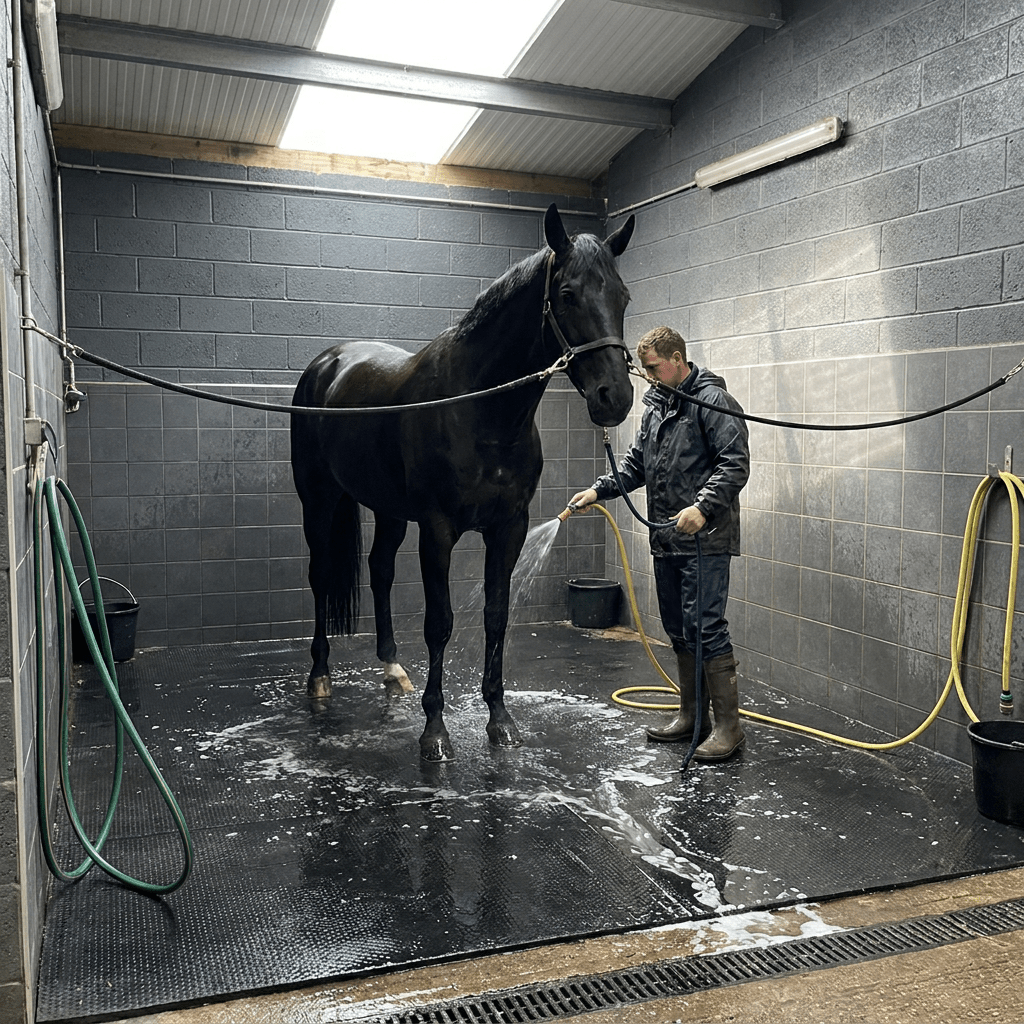 Horse Equestrian Rubber Stable Mats - 6'x4' - Rackerman
