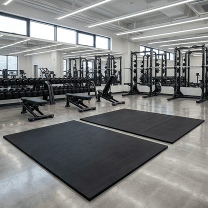 Large Rubber Gym Mat 6ft x 4ft – Heavy-Duty Commercial Gym Flooring - Rackerman