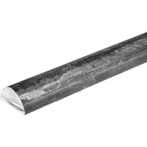 Half round steel bar handrail - semicircular top rail for balustrades and railings