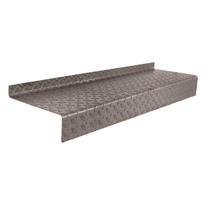 DDA durbar stair tread 1250 x 265 x 4.5mm Pattern 1 anti-slip checker plate 145mm nosing
