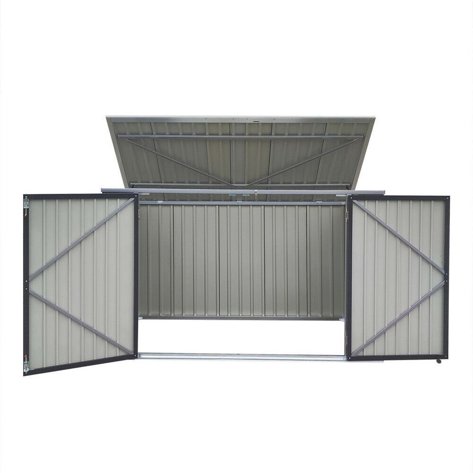 Metal Bike Shed – Heavy Duty Galvanised Steel Bike Storage - Rackerman