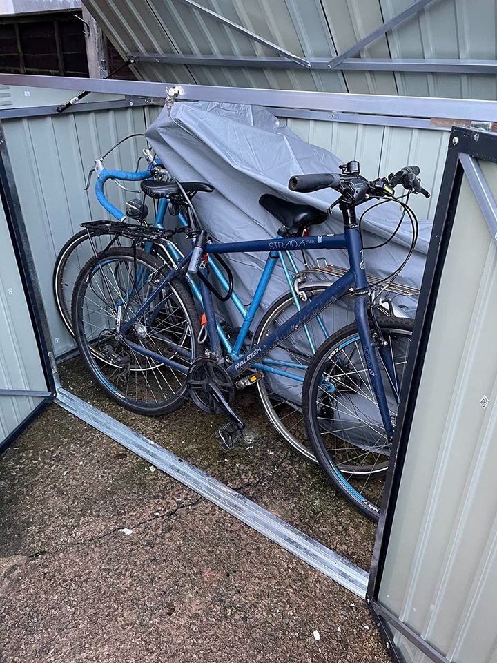 Metal Bike Shed – Heavy Duty Galvanised Steel Bike Storage - Rackerman