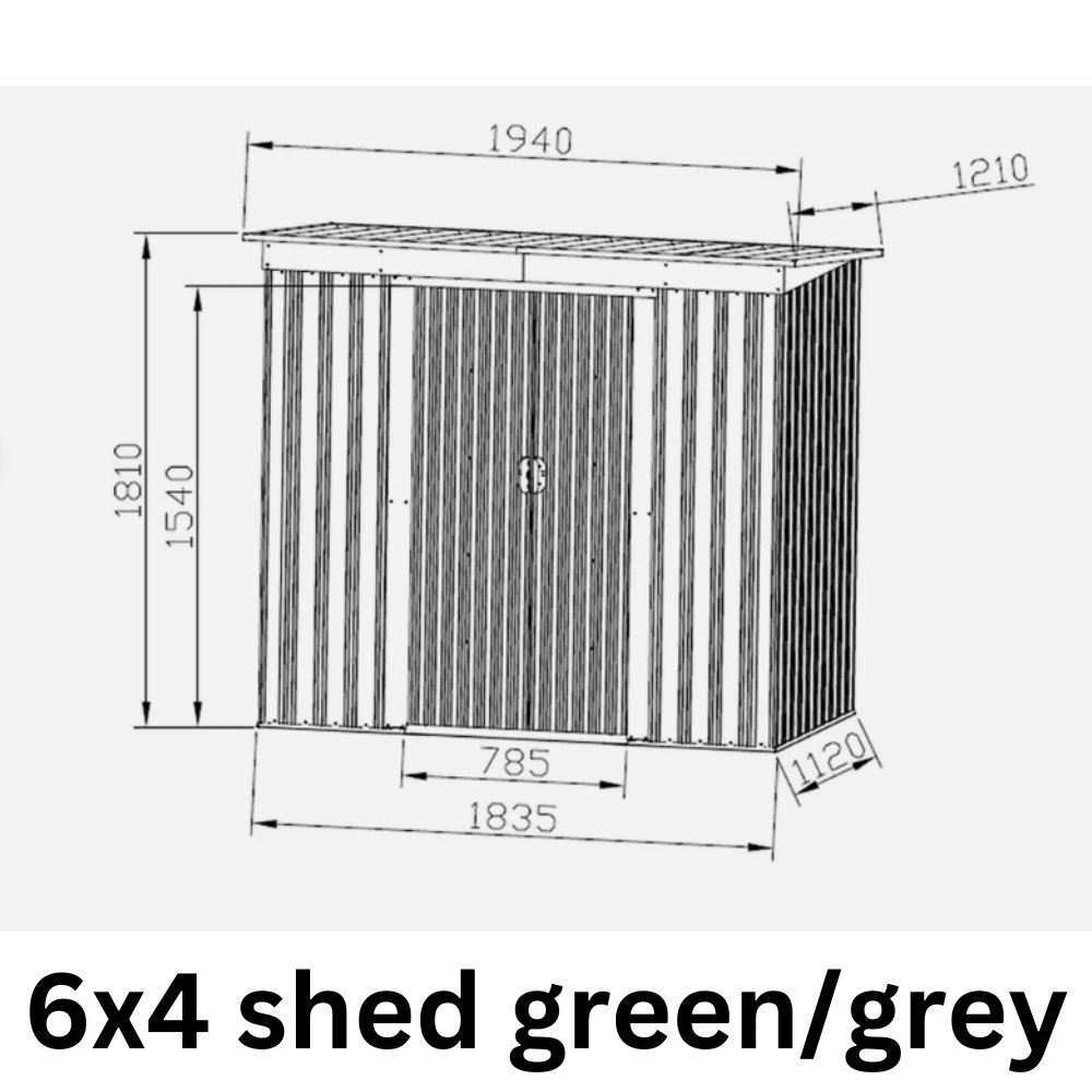 Metal Garden Shed – Heavy Duty Galvanised Steel Shed with Floor, Outdoor Garden Storage & Workshop Building, Apex & Pent Roof - Rackerman