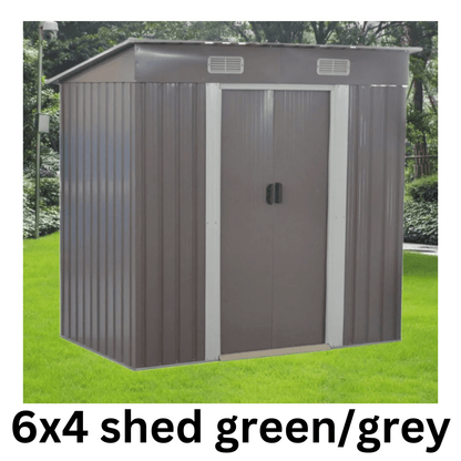 Metal Garden Shed – Heavy Duty Galvanised Steel Shed with Floor, Outdoor Garden Storage & Workshop Building, Apex & Pent Roof - Rackerman
