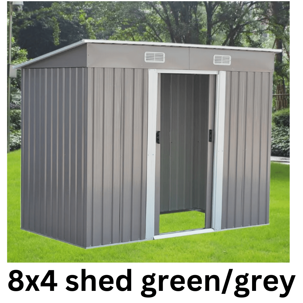 Metal Garden Shed – Heavy Duty Galvanised Steel Shed with Floor, Outdoor Garden Storage & Workshop Building, Apex & Pent Roof - Rackerman